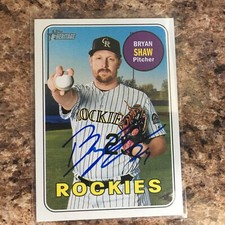 Bryan Shaw Signed 2018 Topps Heritage Colorado Rockies