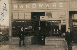 rppc alameda oakland 1908 fitchburg hardware rare county street main ca
