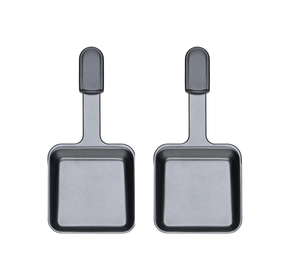 Unbekannt 3367710302 raclette6 Raclette Lot de 2 coupelles à Pizza INOX Gris - Bild 2 von 4