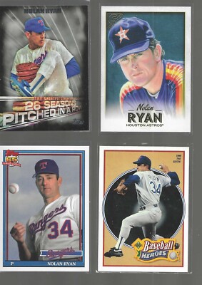 Nolan Ryan-Four Different nice cards described below-NM or Betteer