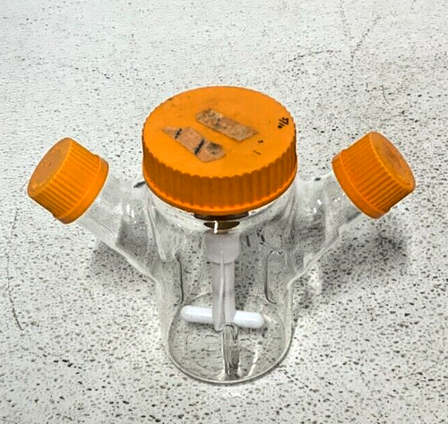 Lotto 2 Corning 250ml Miscelatore Vetro Laboratorio Spinner Fiaschetta Doppio Braccio Laterale Agitatore - Foto 4 di 8