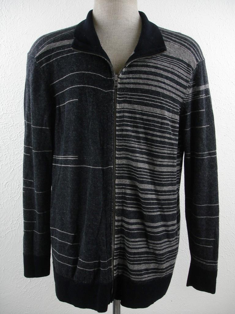 トップス ARMANI EXCHANGE knit hoodie/cardigan Armani Exchange Men's Full Zip Cardigan with Horizontal