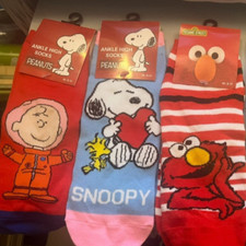 Peanuts Ankle High Socks - Snoopy - Woodstock NWT 9-11 FREE SHIPPING NOTABUNDLE