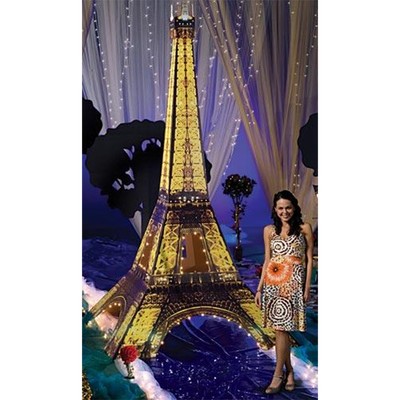 EIFFEL TOWER 3D Lighted CARDBOARD CUTOUT Standup Standee Poster 12 Feet