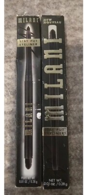 2 Packs Milani Stay Put Eyeliner #01 After Dark Longwear Eyeliner 