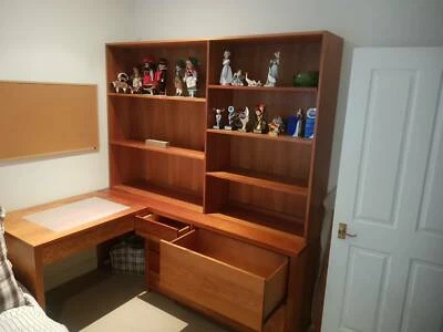 Timber Desk Shelving And Drawer Unit Wall Unit Book Cabinet