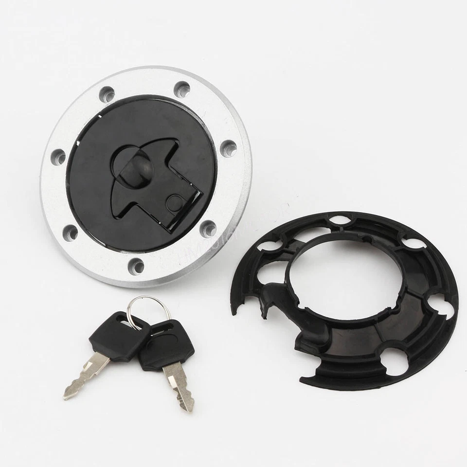 Fuel Gas Tank Cap Cover Lock w/ Keys For Kawasaki Ninja 500/500R EX500 1987-2001 - Imagem 2 de 4