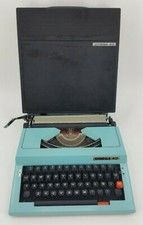 RARE Vintage Omega 40 Manual Typewriter Blue Bulgaria w/Case Spanish Alpha ñ ¿ ¡ thumbnail