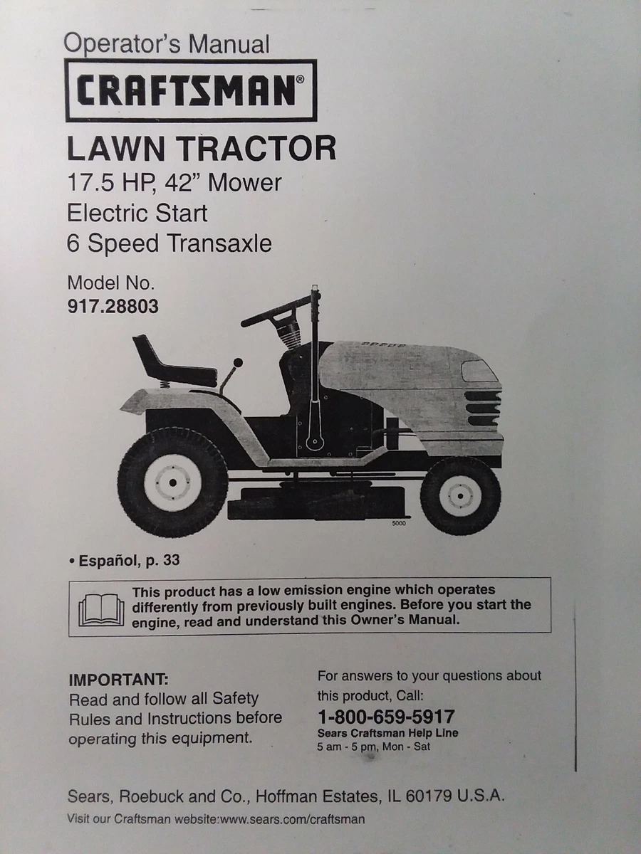 Sears Craftsman 17.5 hp 42