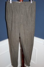 Original 1952 Dated Swedish Army Gray Wool Uniform Trousers w/Royal Crown Stamp