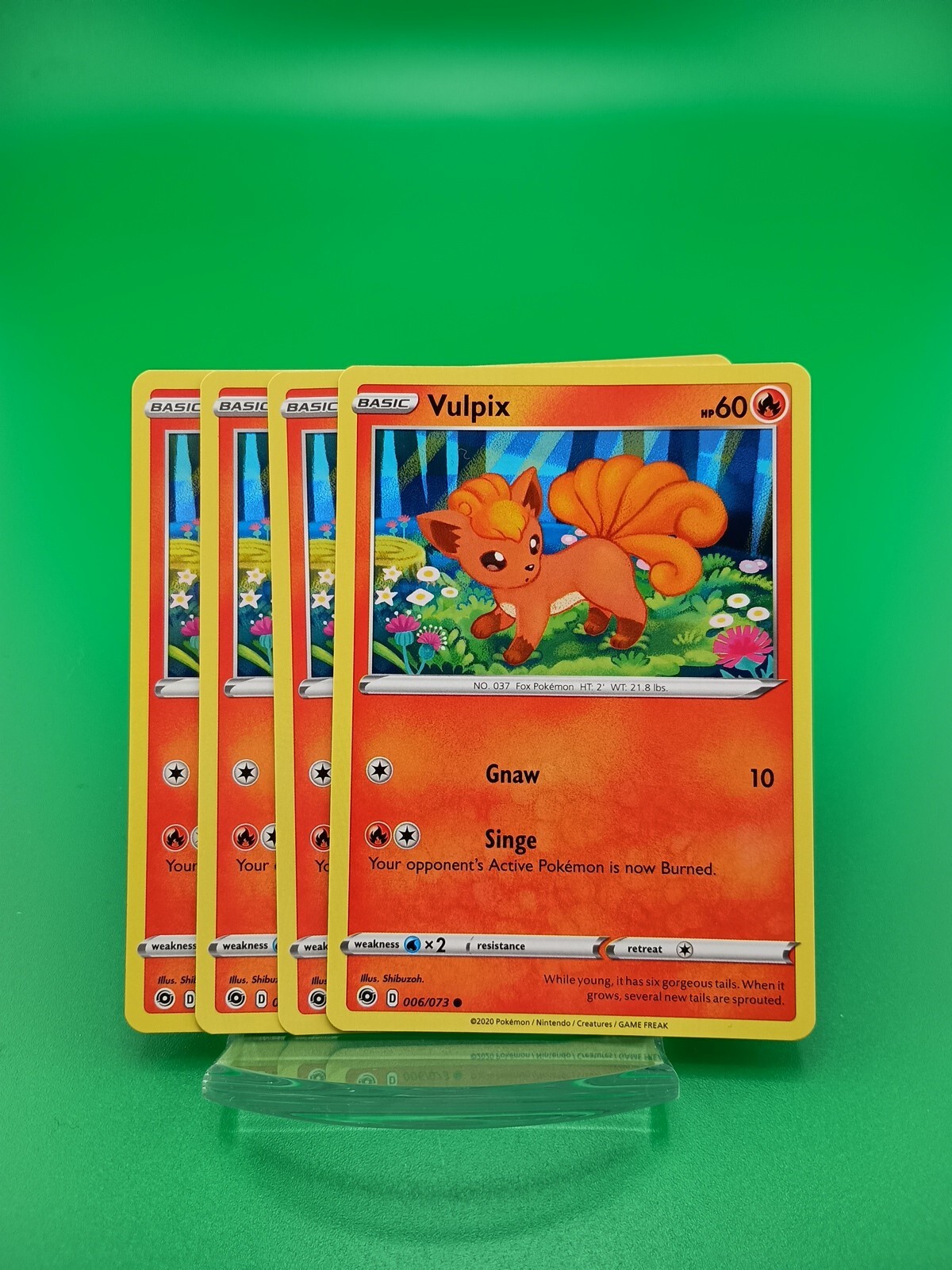 4x Vulpix 006/073 - Champion's Path - Non-Holo Pokemon Card - Near Mint (NM)