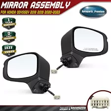 Pair Power Mirror w/ Manual Fold Signal Light Heated for Honda Odyssey 2018-2023