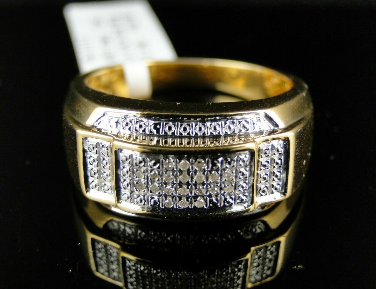 0.75Ct Round Cut Moissanite Men's Pinky Ring in 14k Yellow Gold