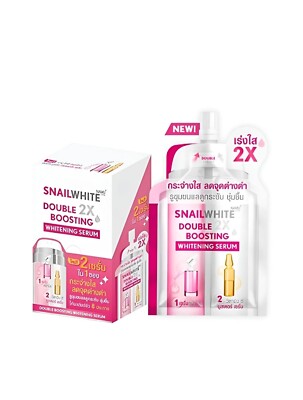 Snail White Double Boosting Face Serum 6 sachets/box Whitening or Anti Aging