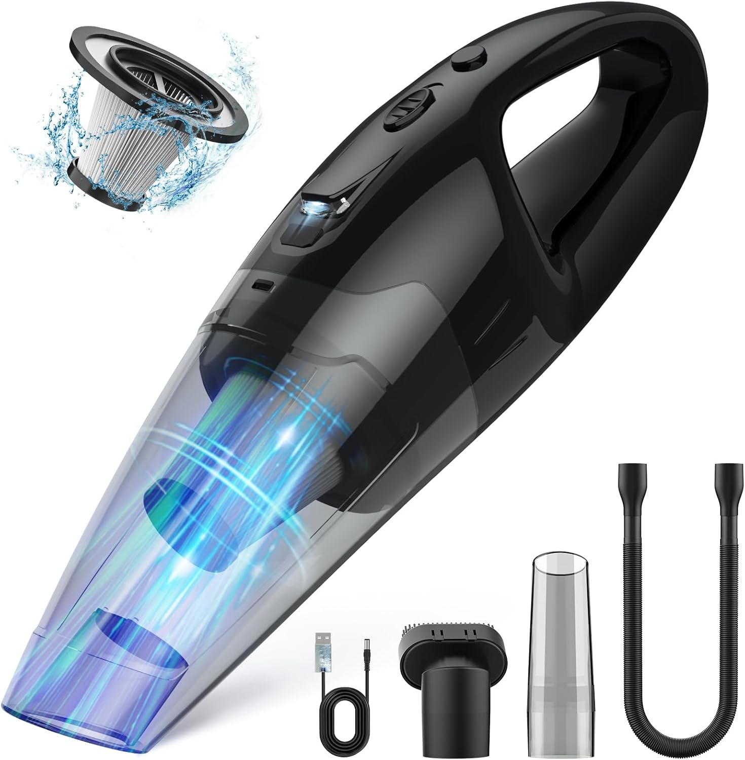 Handheld Vacuum Cordless Rechargeable, Dust Busters Cordless Rechargeable with L-image
