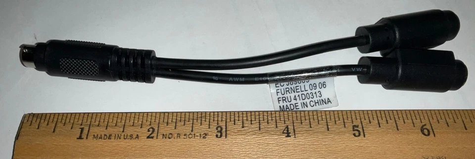 Кабель для клавиатуры/мыши IBM-LENOVO FRU 41D0313 6-контактный Mini-DIN - Изображение 3 из 4