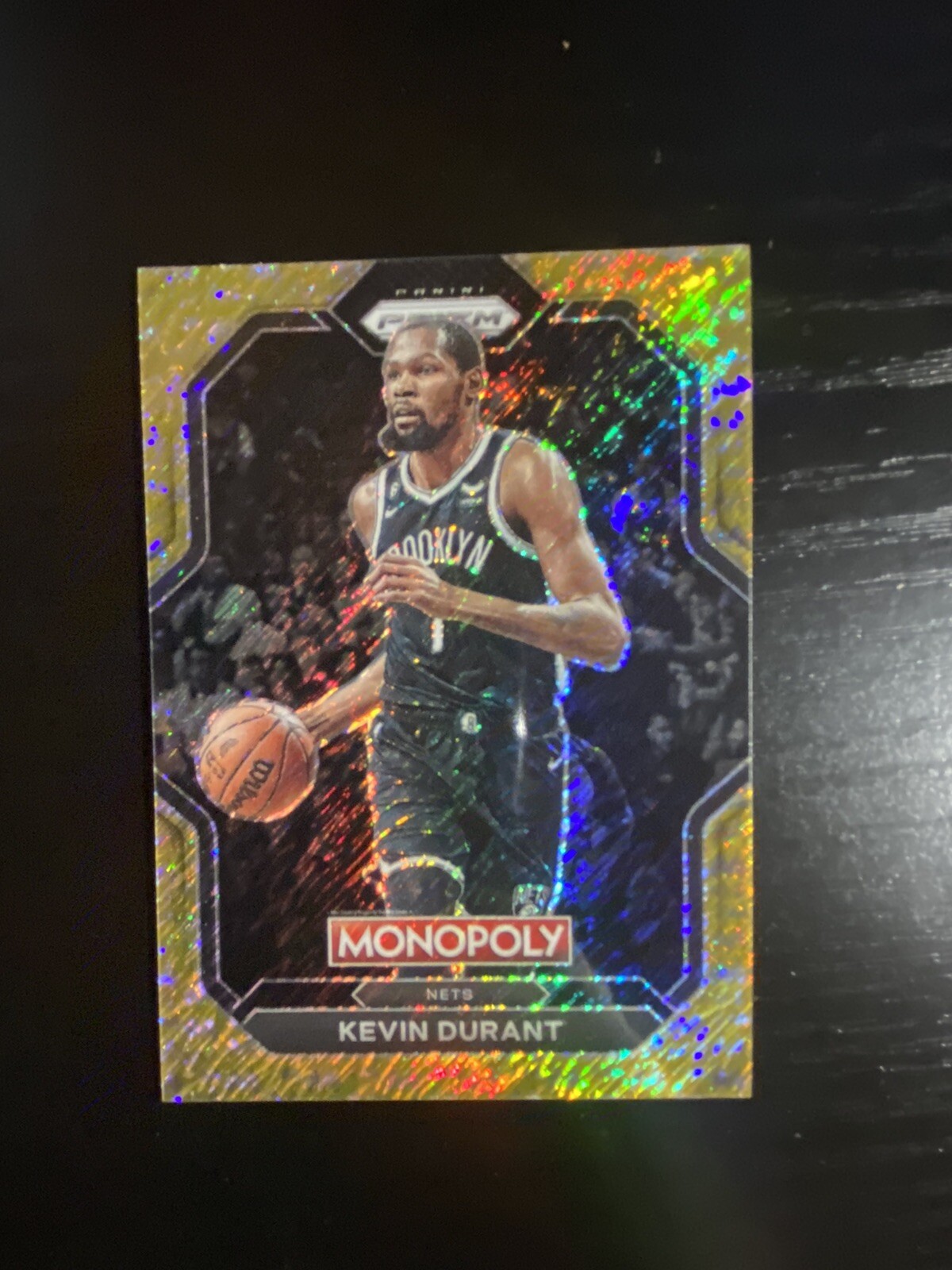 2022-23 Panini Prizm Monopoly #7 Kevin Durant Gold Shimmer # 448/500 Nets SP