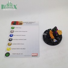 Heroclix Galactic Guardians set Super-Skrull 034 Rare figure w/card 