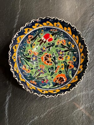 Handmade Schüssel Blau mit Dekoration