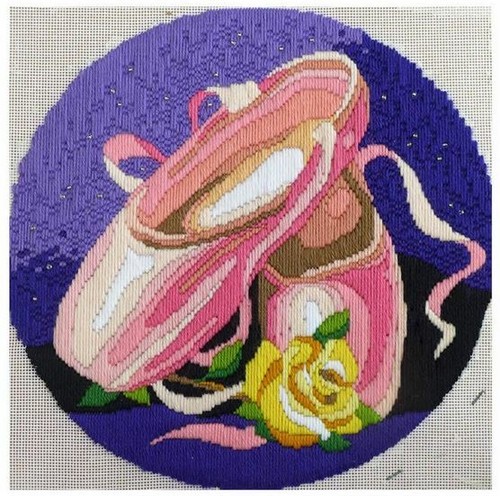 Country Threads Long Stitch Kit Ballet Slippers Including Threads - Picture 2 of 2