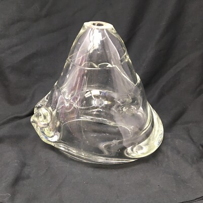 Jason Wein Clear Modernist Art Glass Hanging Light Pendant Globe Shade Freeform