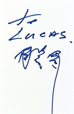 Michael Chow Signed In Person 4x6 Index Card In Top Loader - Mr Chow Restaurant
