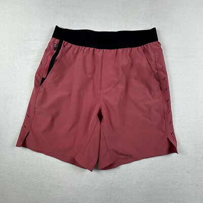 Ten Thousand The Interval Shorts Mens Small Red 7'' Unlined Gym Training Stretch