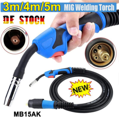 3M 4M 5M MIG MAG Schutzgas Schlauchpaket Schweißbrenner Brenner MB15 Eurozentral