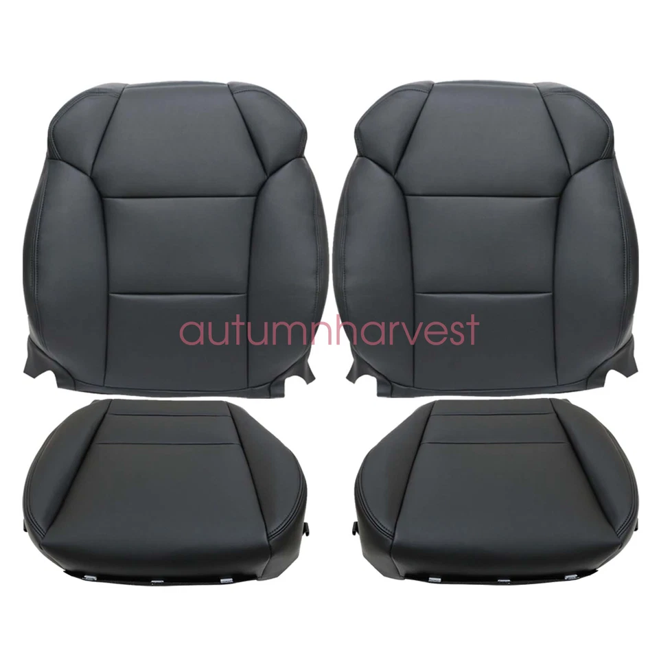 For Acura MDX 2007-2013 Driver / Passenger Bottom / Top Leather Seat Cover Black — 第 2/4 张图片