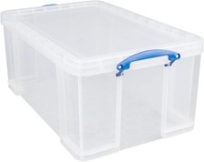 1x 64L Clear Storage Box Home Storage Organizer Really Useful NEW BUT Lid Broken
