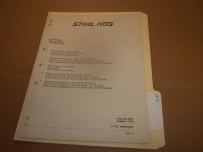 #ad PY73 Stihl Parts Manual HOS $19.99