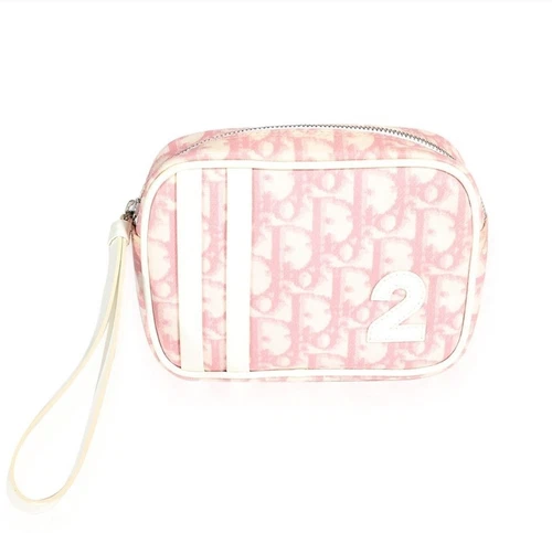 Sac pochette portefeuille Christian Dior rose trotteur poignet pochette