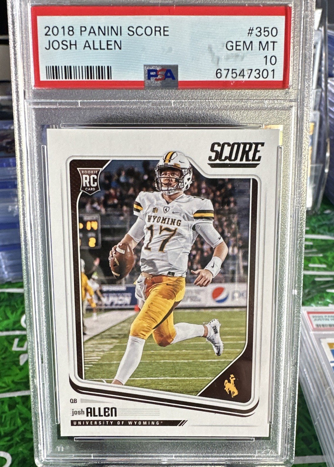 Panini 2018 Score Josh Allen Rookie #350 Wyoming Cowboys PSA 10