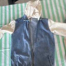 Primark Cares Jugend Jeansjacke blau/weiß Ka...