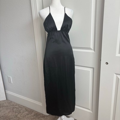 BELLA BARNETT Leopard Strapless Maxi Dress - Long Train, High Split, Heart Neckline (Size Large)