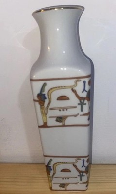 Seltene ägyptische Vase EGPCO T.Limoges Fathom Mahmoud Porzellan Vintage 8'' hoch