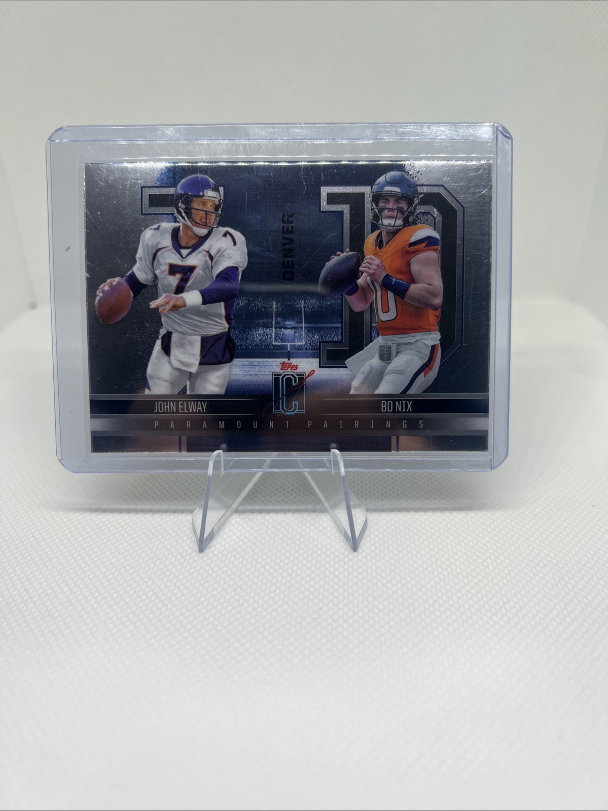 2024 Topps Signature Class - Paramount Pairings John Elway, Bo Nix #PP-2 (RC)