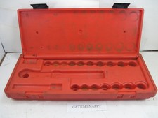 Snap On Metric Sae Low Profile Pass Thru Socket Set Case Pb8101 Nice