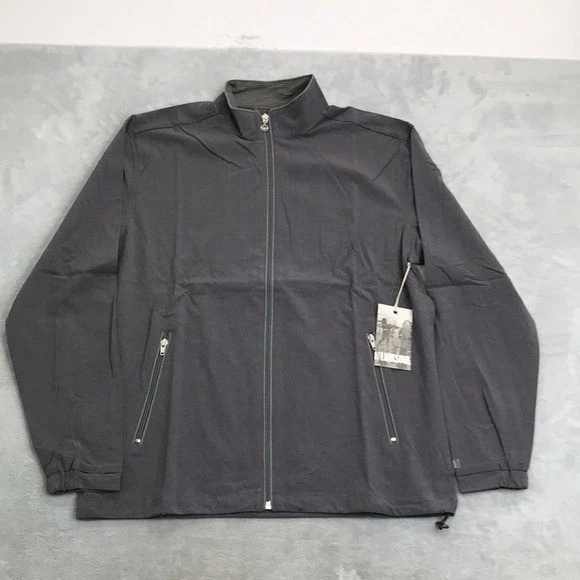 Linksoul Men's 4 Way Stretch Full Zip Mock Neck Jacket Size M New