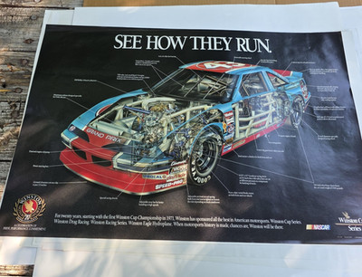 Richard Petty See How They Run Blueprint Part Nascar Winston Cup Poster 1991