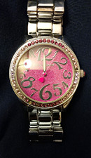 Betsey Johnson Women s Fashion Watch Pink Gli...