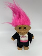 Russ Troll Doll Pink Hair Tuxedo Outfit Medium Complexion Brown Eyes Read