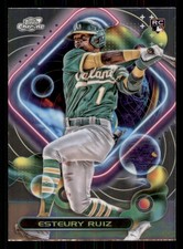 Esteury Ruiz 2023 Topps Cosmic Chrome #163 Rookie Card Oakland Athletics. rookie card picture