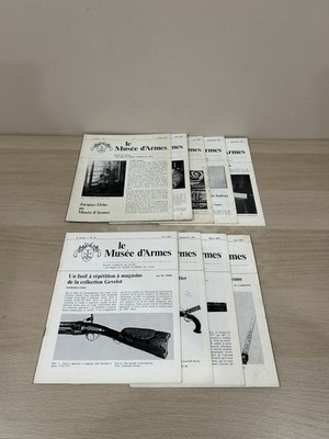 Lot de 9 bulletins trimestriel de l ASBL Les amis du musée d armes de Liège