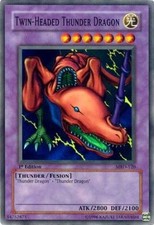 YuGiOh Twin-Headed Thunder Dragon (V.2) MRD-EN120 Super Rare Englisch Poor unl.