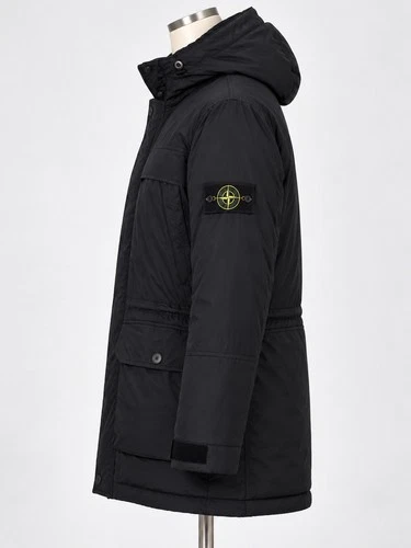 New Stone Island Micro Reps Down Parka Jacket – Black, Size L image 6