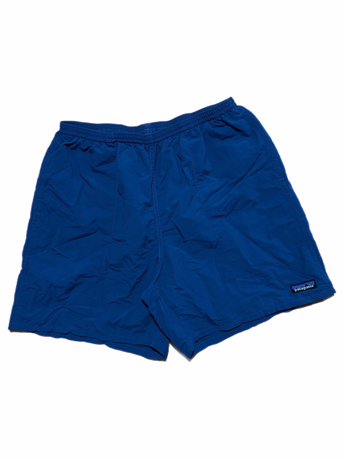Patagonia Swim Trunks Mens Large Blue Elastic Waist Back Pocket Lined Shorts