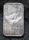1981 U.S. Assay Office  1 troy ounce .999 fine silver BAR strategic stockpile