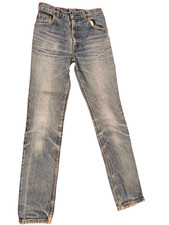 Rare Vintage 80s Levi s 704 Denim Jeans Made in UK Blue Wash Straight 28x32