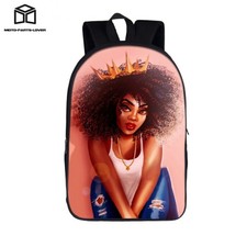 African Girl Backpack Outdoor Durable School Book Travel Bag Shoulders Bag